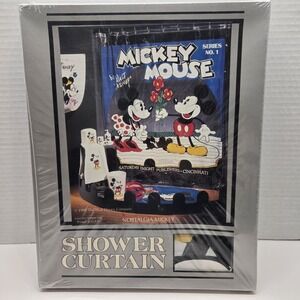 New Vtg 1989‎ MICKEY MOUSE Shower Curtain Vinyl Disney USA Nostalgia Mickey Nos